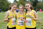 Womens under-17s 3 stage road relay, 2017 ERRA 6 and 4 Stage and Junior Relays. Photo:  David T. Hewitson/Sports for All Pics